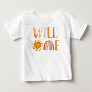 Wilde One-Whimsical Waterverf Boho Rainbow & Sun