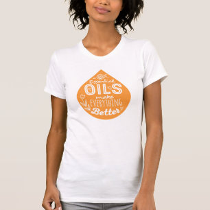 Wilde Oranje olievlek T-shirt
