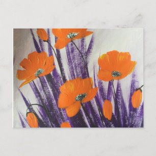 Wilde oranje papaver briefkaart