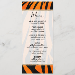 Wilde Oranje zwarte tijgerstripes — Dierafdrukken Menu