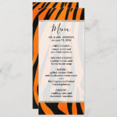 Wilde Oranje zwarte tijgerstripes — Dierafdrukken Menu (Voorkant / Achterkant)
