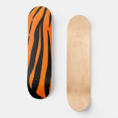 Wilde Oranje zwarte tijgerstripes — Dierafdrukken Skateboard (Voorkant)