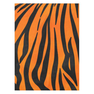 Wilde Oranje zwarte tijgerstripes — Dierafdrukken Tafelkleed