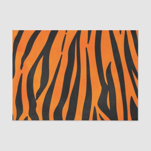 Wilde Oranje zwarte tijgerstripes — Dierafdrukken Tissuepapier (Voorkant)