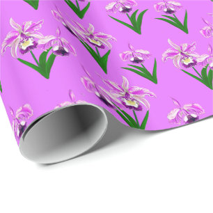 Wilde orchideeën - Lichte Paarse orchideeën en oli Cadeaupapier