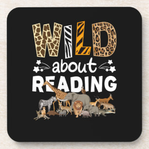 Wilde over het lezen van boeken en boekenworm bibl bier onderzetter