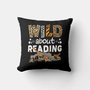 Wilde over het lezen van boeken en boekenworm bibl kussen