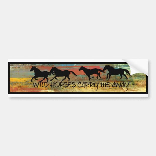 Wilde paard bumpersticker (Voorkant)