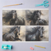 Wilde Paard Collage 3 Decoupage papier (Craft)