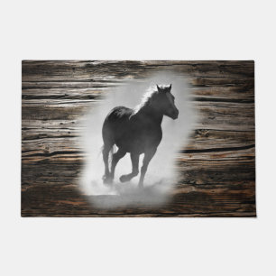 Wilde paard galopperen deurmat