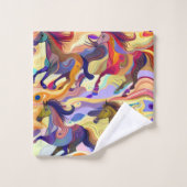 Wilde paarden bad handdoek (Wasdoekje)