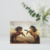 Wilde paarden briefkaart (Staand voorkant)