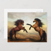 Wilde paarden briefkaart (Voorkant / Achterkant)