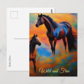 Wilde paarden briefkaart (Voorkant / Achterkant)