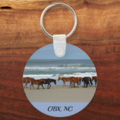 Wilde paarden Buitenter Banks NC Sleutelhanger (Voorkant)