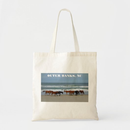 Wilde paarden Buitenter Banks NC Tote Bag (Voorkant)