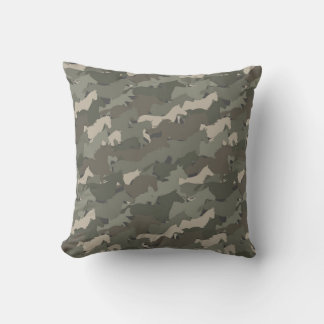 Wilde paarden Camouflage Pattern Kussen