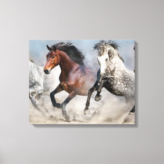 Wilde paarden canvas afdruk (Voorkant)