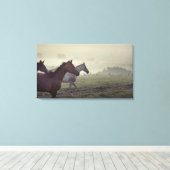 Wilde paarden canvas afdruk (Insitu (Houten vloer))