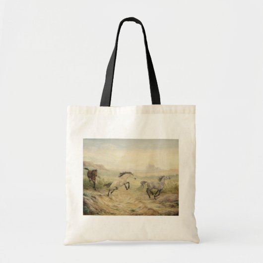 Wilde paarden Canvas Canvas tas (Voorkant)