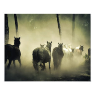 Wilde paarden foto afdruk