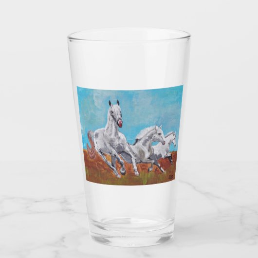 Wilde paarden glas (Voorkant)