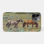 Wilde paarden grazen Case-Mate iPhone case (Achterkant (horizontaal))