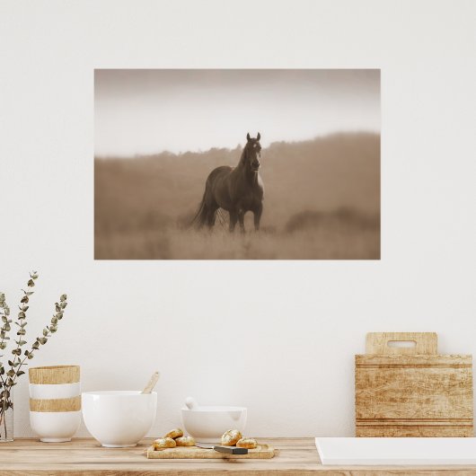 Wilde paarden.. Groot basisPoster Poster (Keuken)