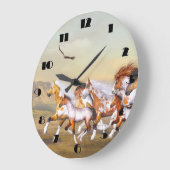 Wilde paarden Herd Wall Clock Grote Klok (Hoek)