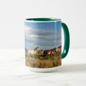 Wilde paarden in het Nationaal Park Theodore Roose Mok (Voorkant rechts)