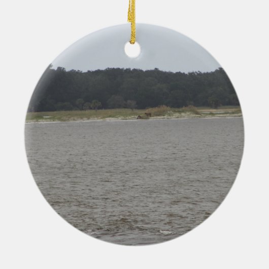 Wilde paarden keramisch ornament (Achterkant)