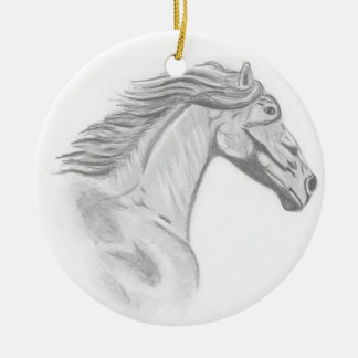 Wilde paarden keramisch ornament