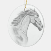 Wilde paarden keramisch ornament (Links)