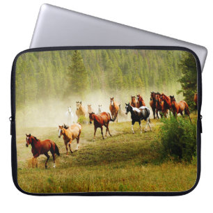Wilde paarden laptop sleeve