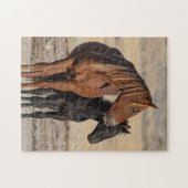 Wilde paarden legpuzzel (Horizontaal)