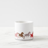 Wilde paarden lopen espresso kop (Voorkant)