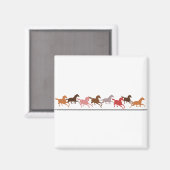 Wilde paarden lopen magneet (Voorkant / Achterkant)