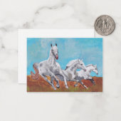 Wilde paarden notitiekaartje (Voorkant / Achterkant in situ)