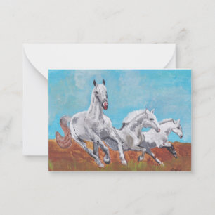 Wilde paarden notitiekaartje