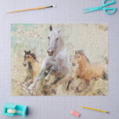 Wilde paarden - Ontmantelingsontwerp Tissuepapier (Craft)