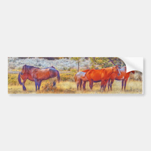 Wilde paarden op mijn auto Bumpersticker