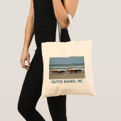 Wilde paarden Outer Banks North Carolina OBX NC Tote Bag (Voorkant (product))