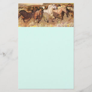 Wilde paarden Paarden Letterhead Stationery Light Briefpapier