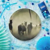 Wilde paarden papieren bordje (Feest)