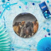 Wilde paarden papieren bordje (Feest)