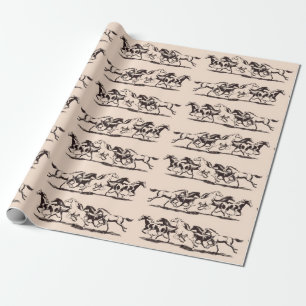 wilde paarden print cadeaupapier