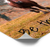 Wilde paarden Racing in Bossen Poster (Hoek)