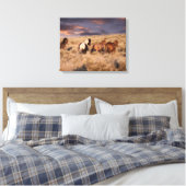 Wilde paarden rennen canvas afdruk (Insitu (Slaapkamer))