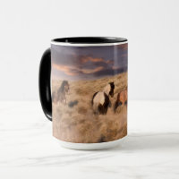 Wilde paarden rennen