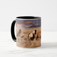 Wilde paarden rennen